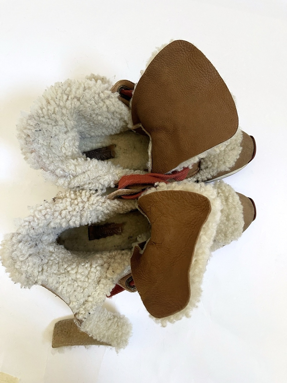 Vivienne Westwood 3 Tongue Shearling Trainer Sneakers AW16 US 7 - Picture 5 of 15
